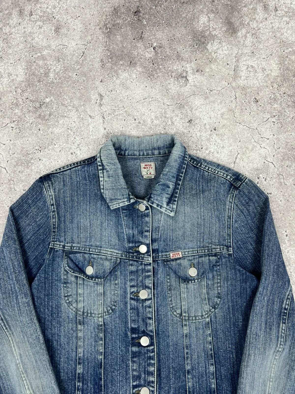 Miss Sixty Miss Sixty Women's Denim Jacket Blue Y2K Size L / US 10 / IT 46 - 4 Thumbnail