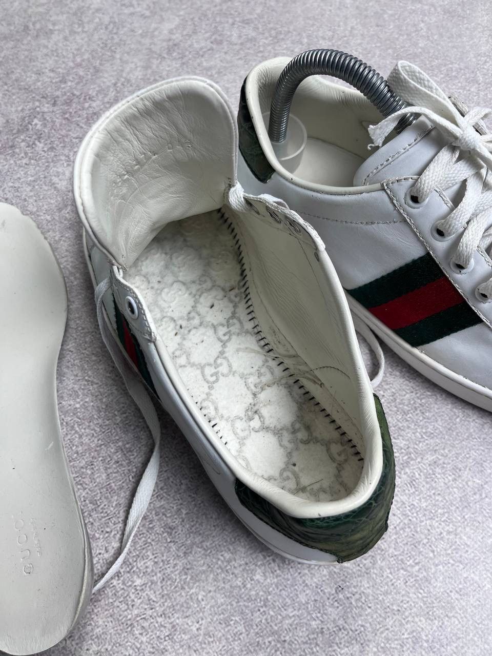 Gucci × Vintage Vintage Gucci GG Ace Low Leather Sneakers Y2K 38 Size US 5.5 / EU 38 - 13 Thumbnail