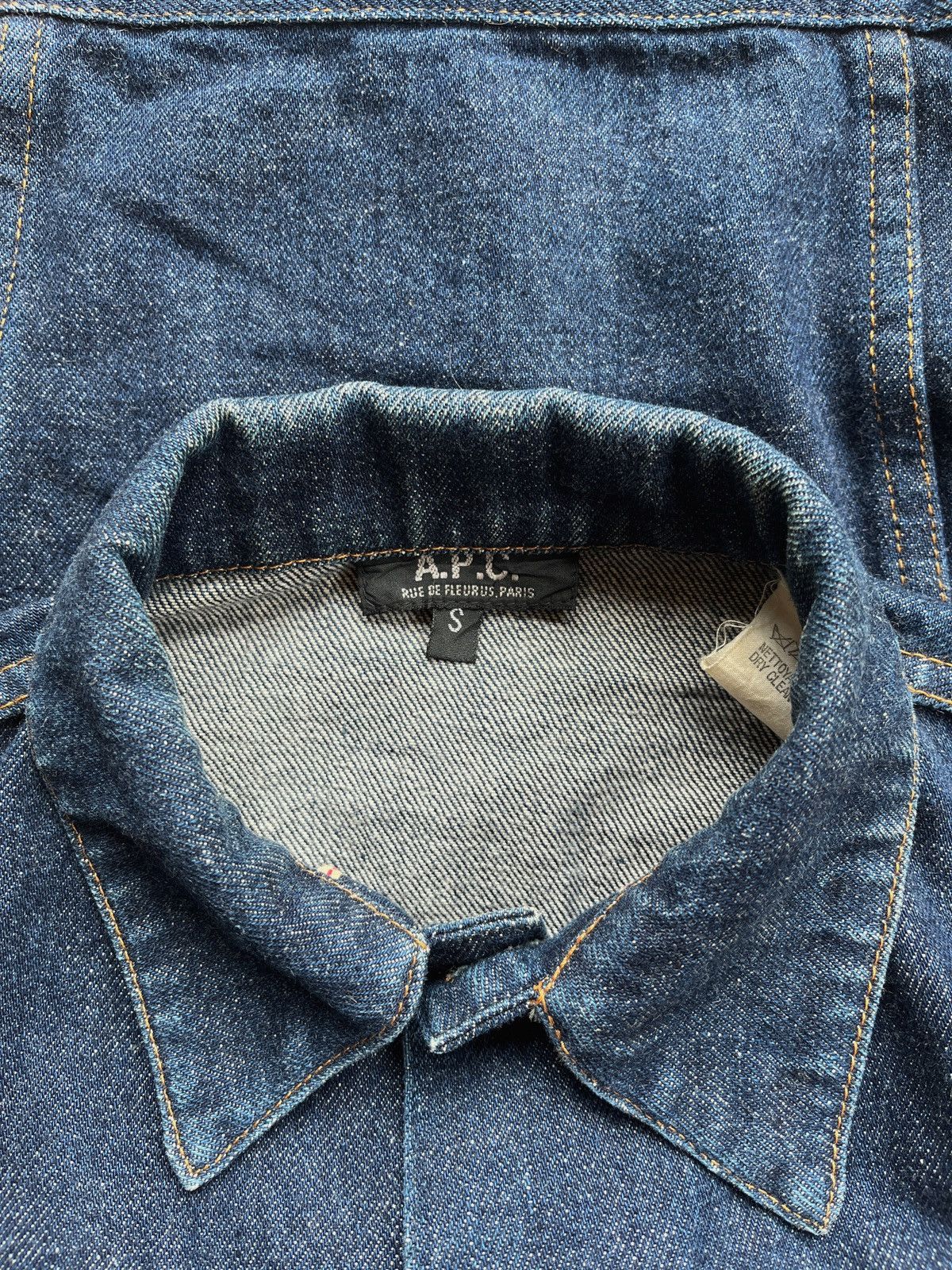 A.P.C. APC Trucker Blue Denim Jacket Size US S / EU 44-46 / 1 - 4 Thumbnail