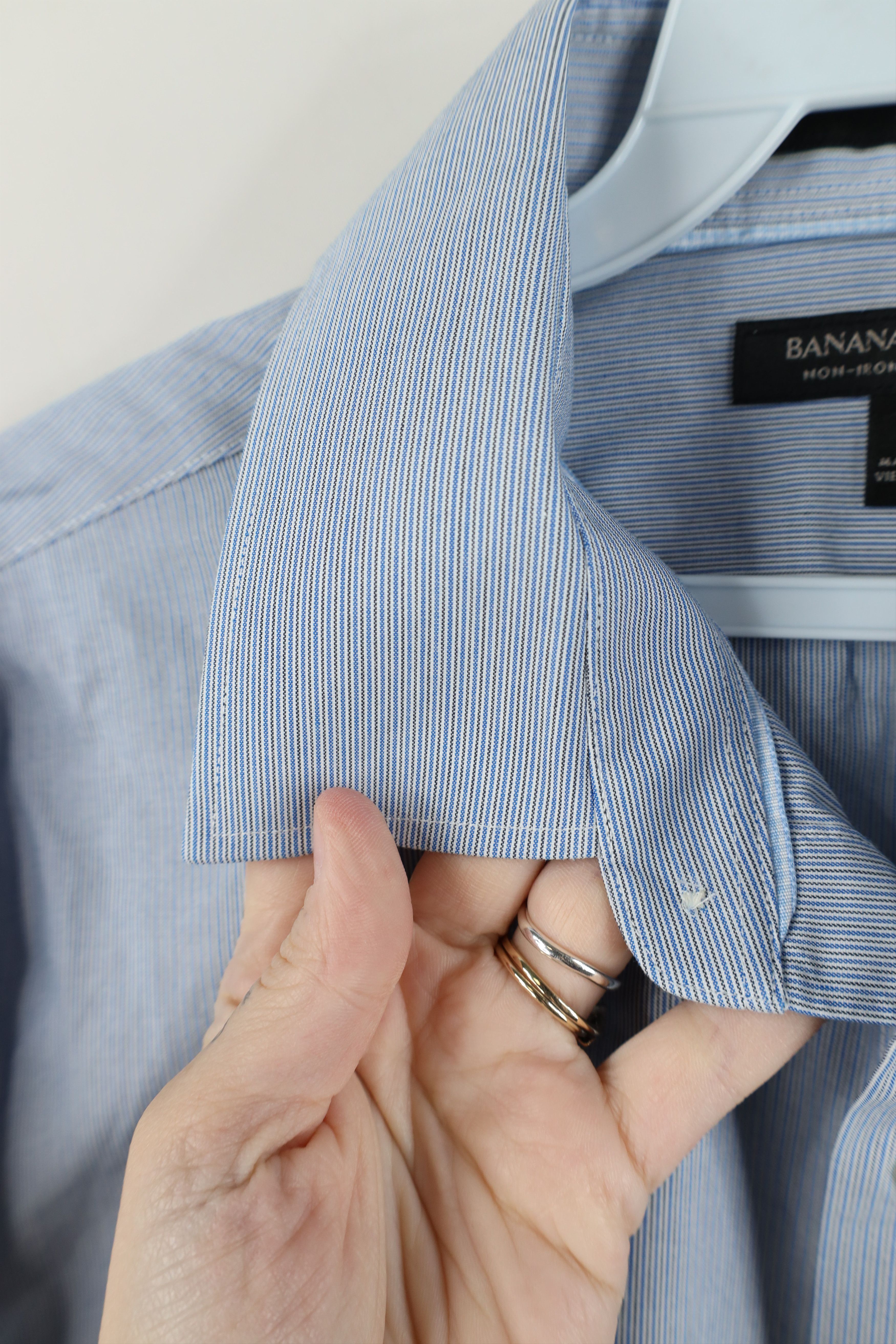 Banana Republic Banana Republic Non Iron Pinstriped Collared Button Shirt Size US M / EU 48-50 / 2 - 6 Thumbnail