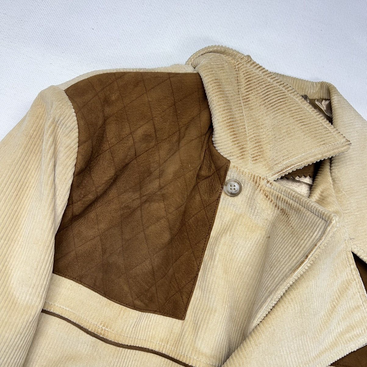 Vintage × Woolrich Woolen Mills VTG Woolrich Jacket Coat Corduroy Wool Lined Plaid Beige Size US S / EU 44-46 / 1 - 10 Thumbnail