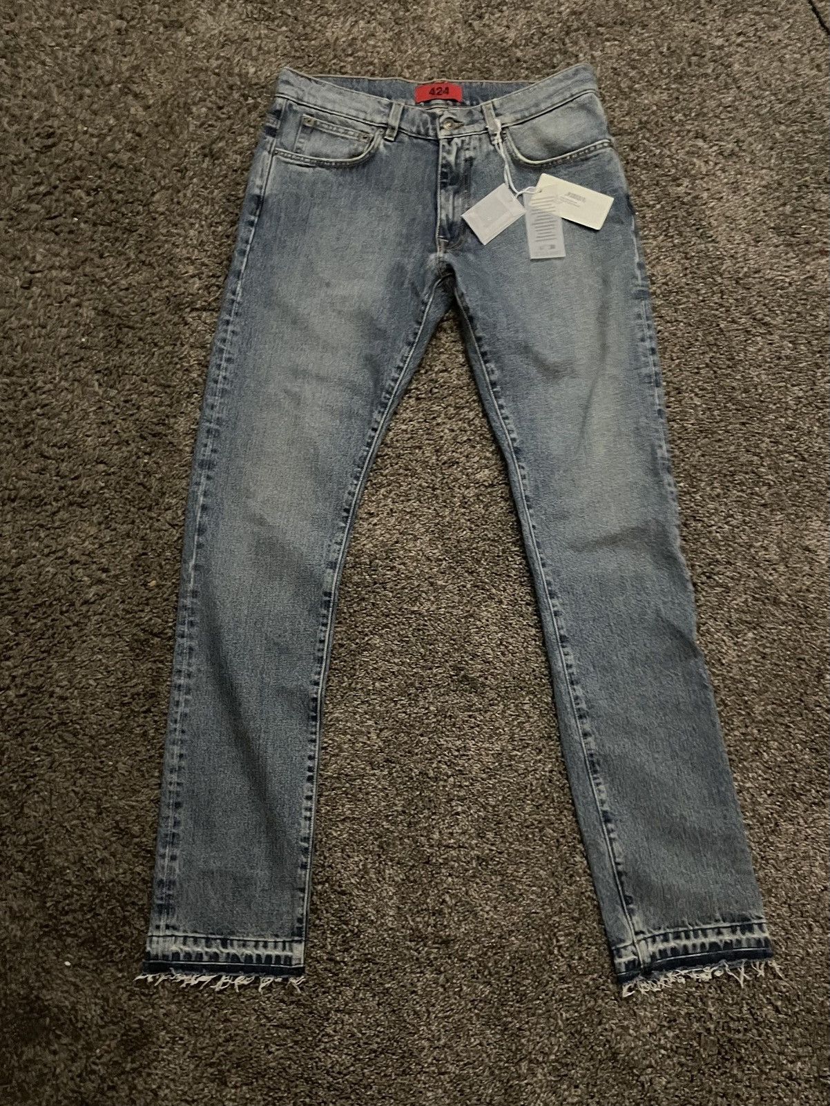 424 424 Fitted Denim in Washed Light Blue Size US 32 / EU 48 - 3 Thumbnail