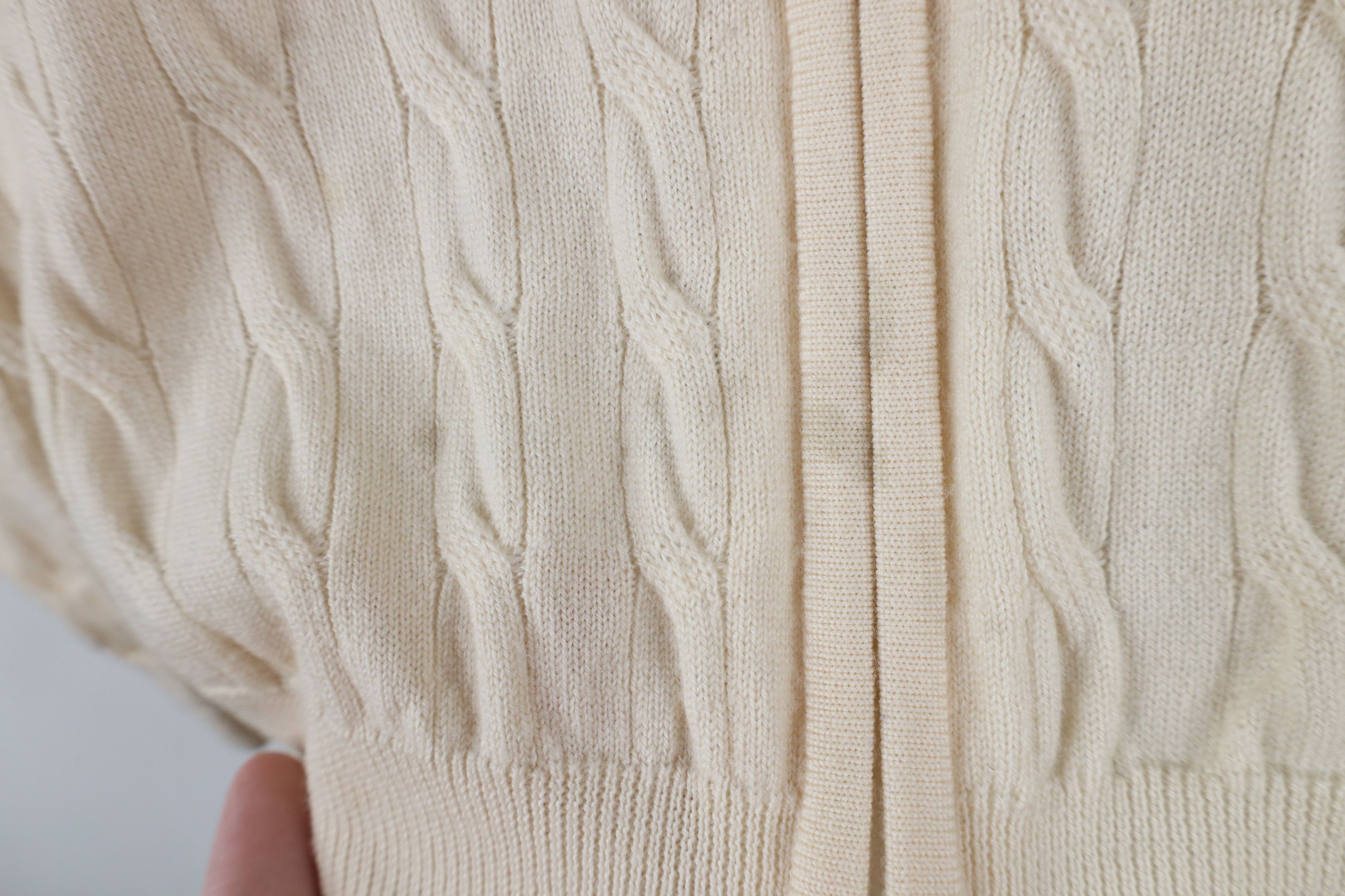 Vintage Peter Millar Merino Wool Cable Knit Zip Cardigan Sweater Size L / US 10 / IT 46 - 5 Thumbnail