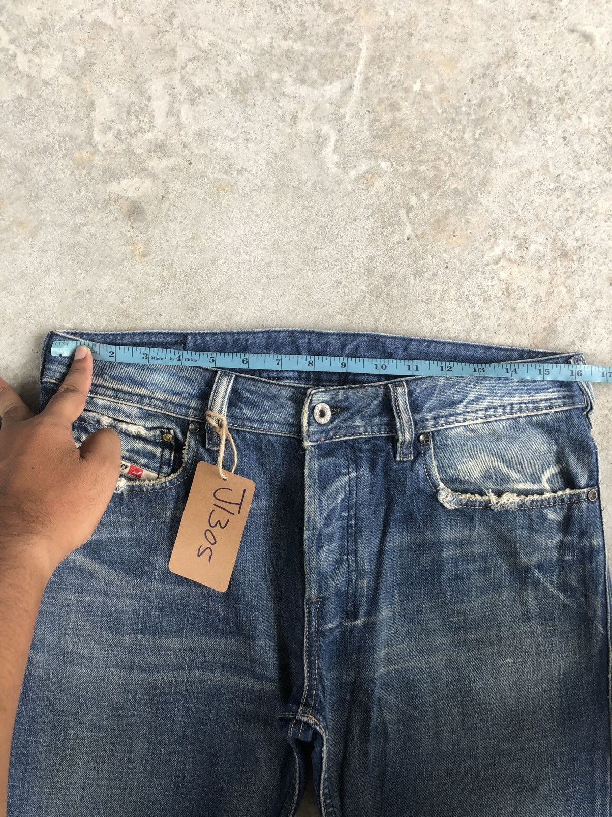 If Six Was Nine Japanese Diesel Flared Jeans Distressed Denim Size US 31 - 20 Thumbnail