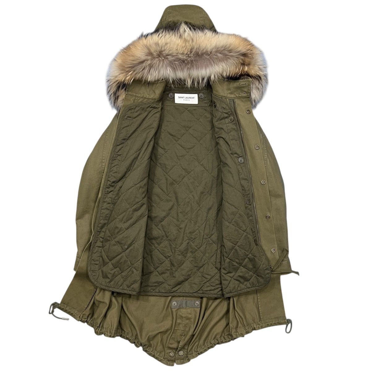 Saint Laurent Paris SAINT LAURENT PARIS 2018-19AW Raccoon Fur Military Mods Coat Size XS / US 0-2 / IT 36-38 - 2 Thumbnail