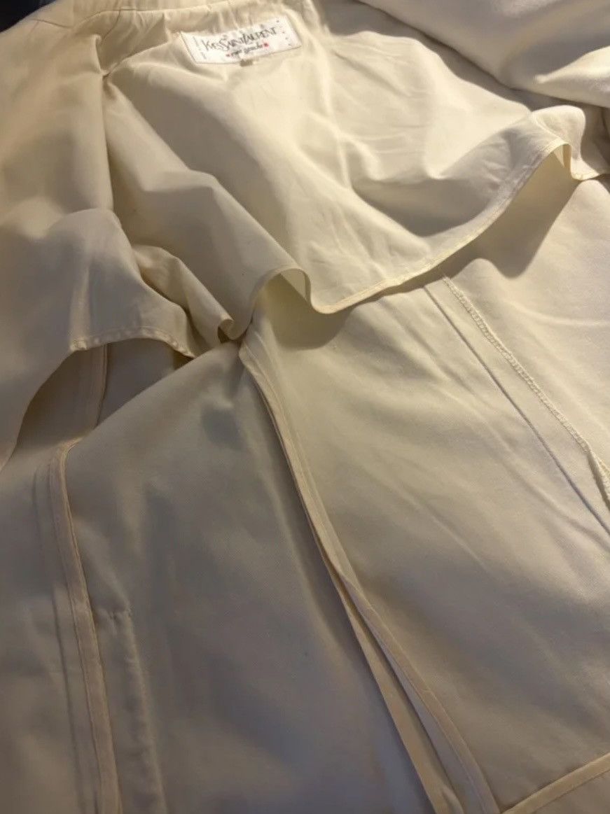 Yves Saint Laurent Yves Saint Laurent Rive Gauche BLAZER -- Ecru/Cream, 44 FR Size L / US 10 / IT 46 - 5 Thumbnail