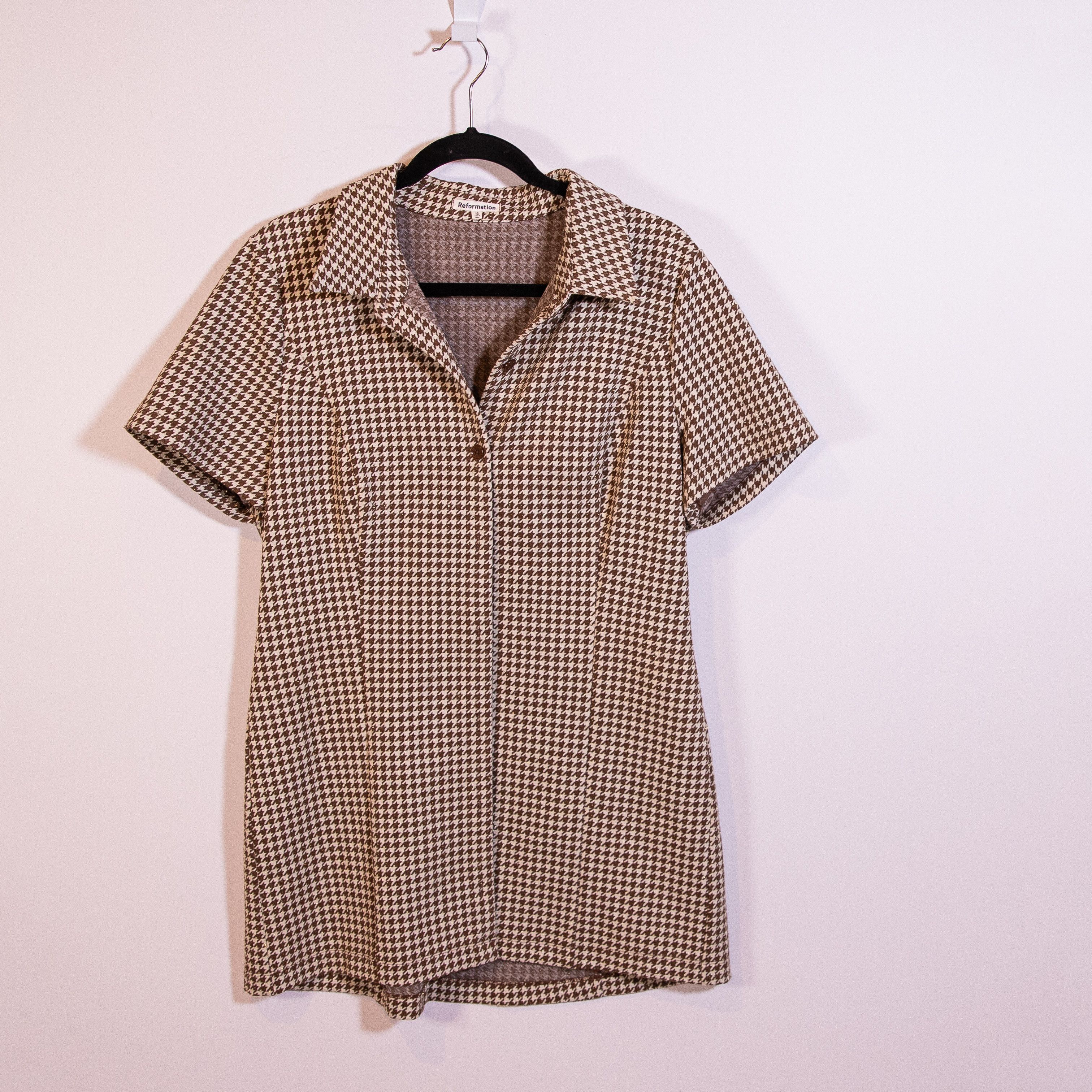 Reformation Reformation Brown Ivory Metallic Sparkle Size XL / US 12-14 / IT 48-50 - 1 Thumbnail