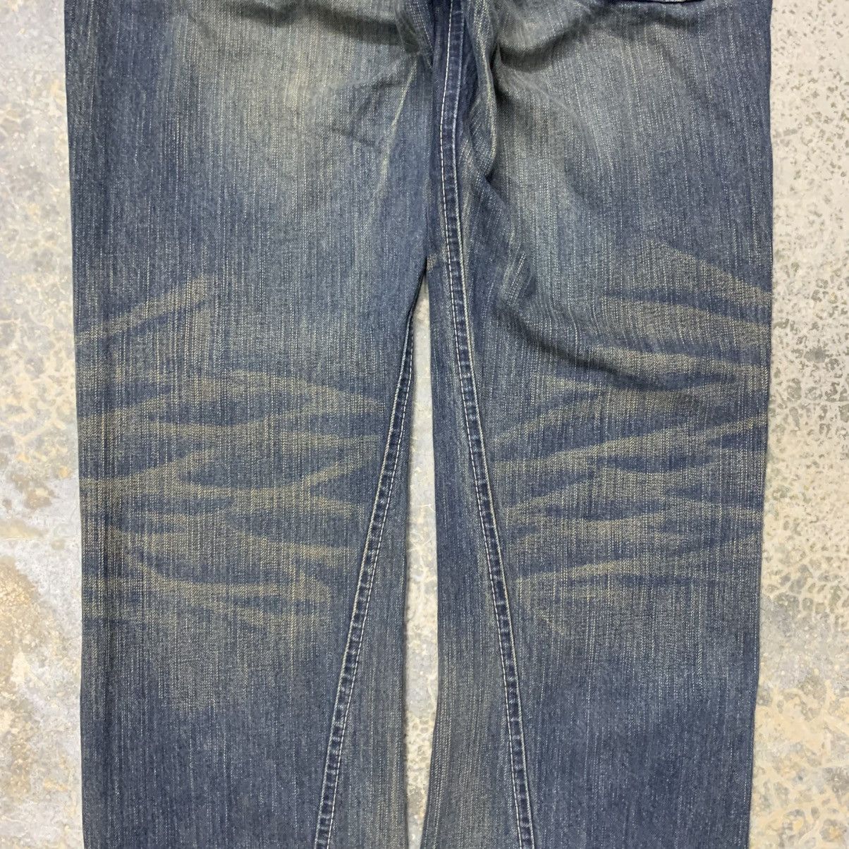 Edwin × If Six Was Nine × Japanese Brand Vintage Edwin Blue Trip Clawmark Twisted Leg Jean Size US 33 - 17 Thumbnail