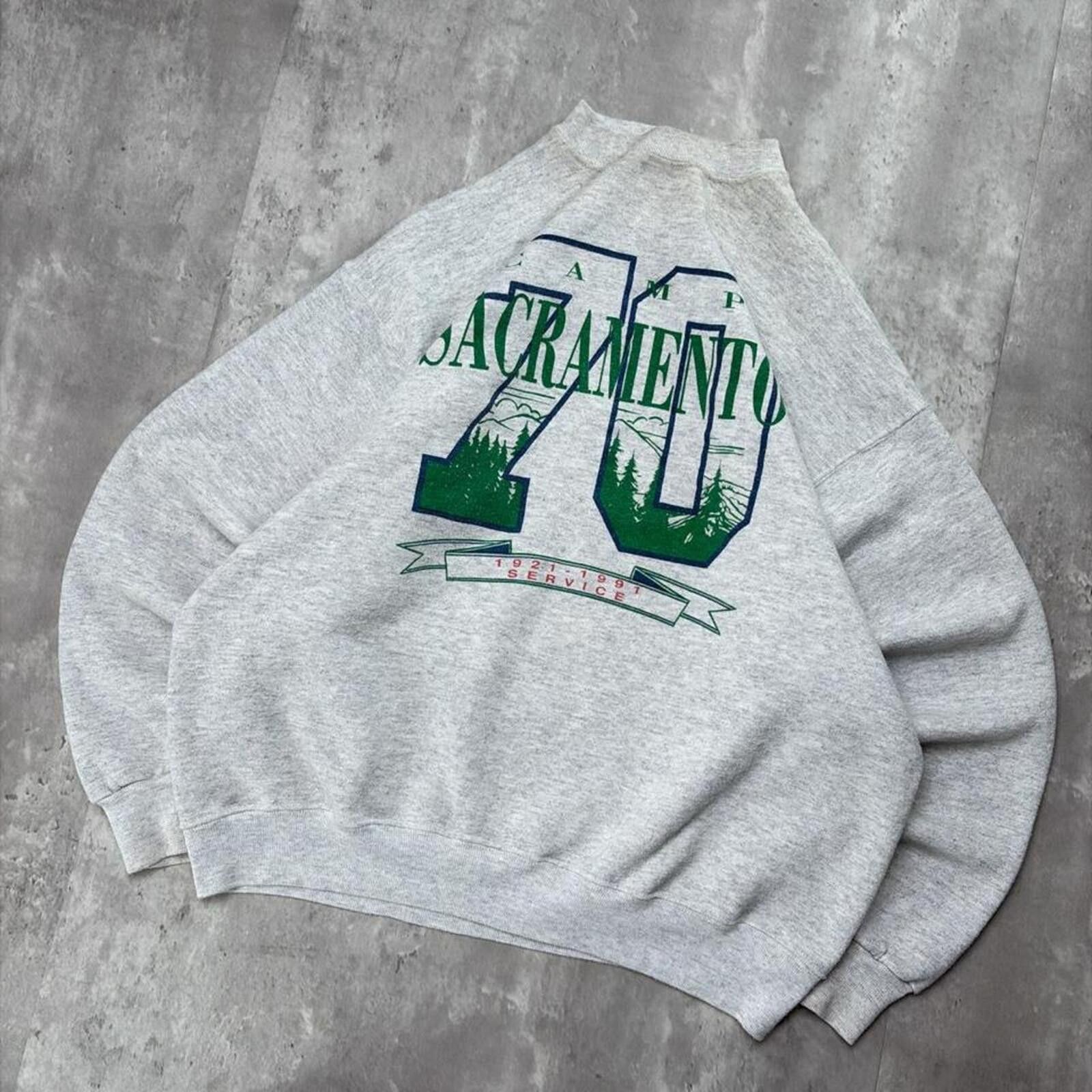 Tultex Vintage 1991 Tultex Camp Sacramento Crewneck Sweater Size US XL / EU 56 / 4 - 2 Thumbnail