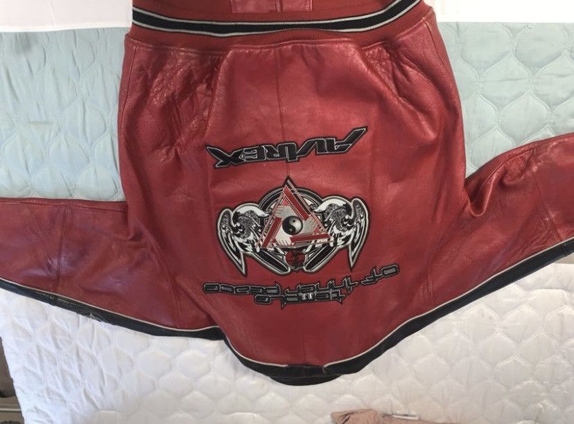 Avirex Avirex Leather jacket (special edition) *vintage* Red/black Size US XXL / EU 58 / 5 - 3 Thumbnail