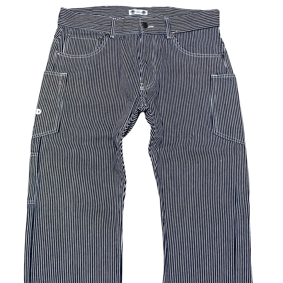 Japanese Brand GU x Studio Seven Hickory Back Buckle Workpants Size US 36 / EU 52 - 6 Thumbnail