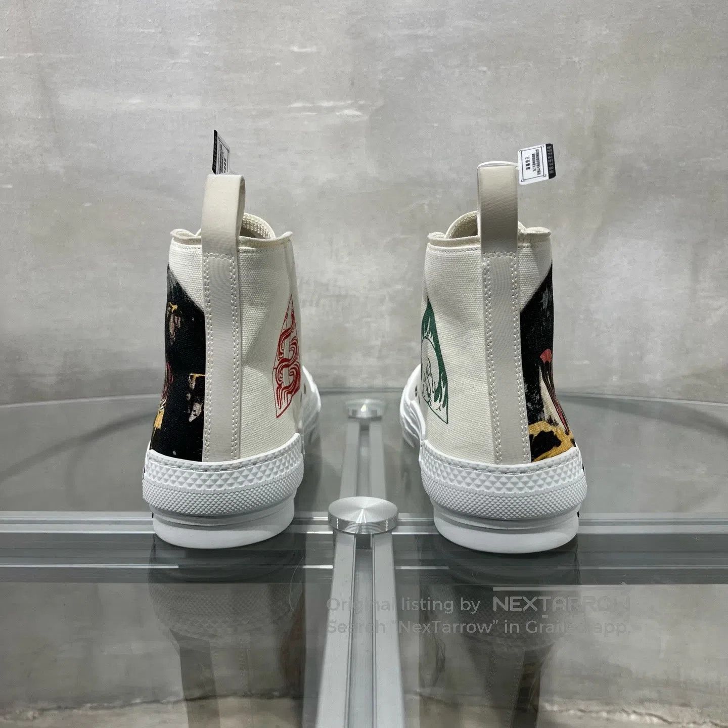Dior Dior size41.5 B23 Graffiti High-top White Canvas Shoes Size US 8.5 / EU 41-42 - 6 Thumbnail