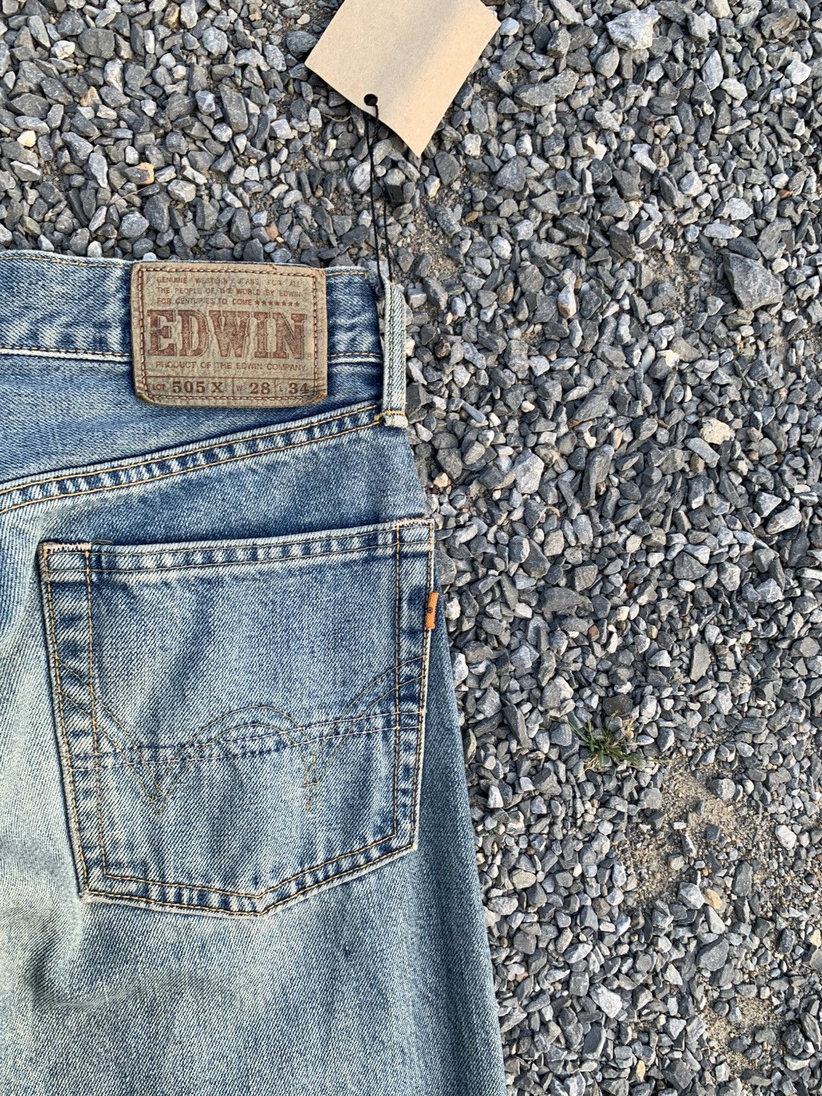 Kapital VINTAGE EDWIN SELVEDGE RUSTY FADED DISTRESSED DENIM Size US 27 - 14 Thumbnail