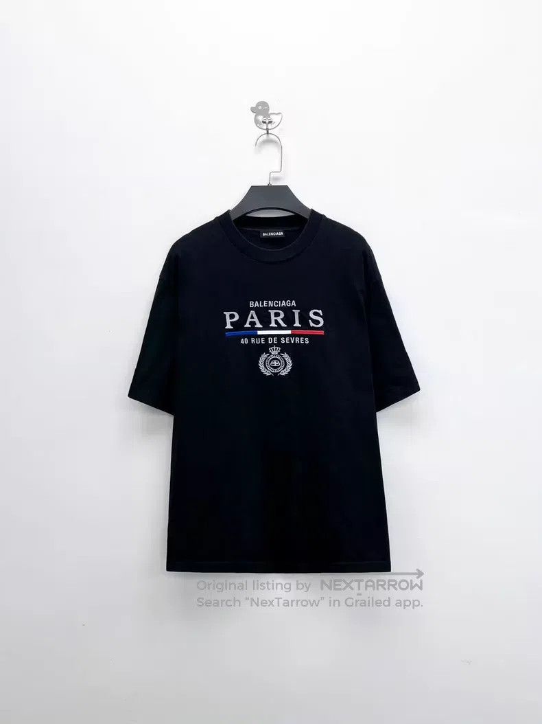 Balenciaga Balenciaga Black Embroidered Wheat Multielement Flag Lette Size US M / EU 48-50 / 2 - 1 Thumbnail