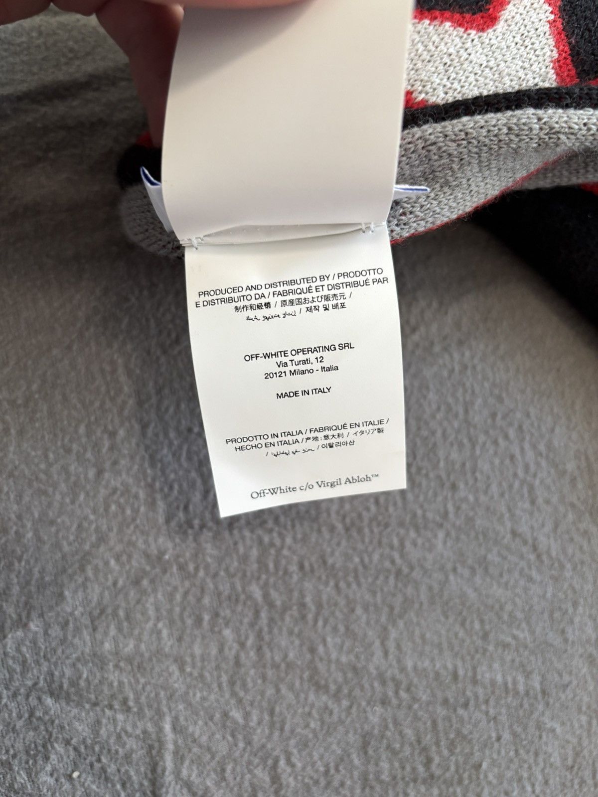 Off-White Off-White x AC Milan Scarf FW23 – Authentic, Limited