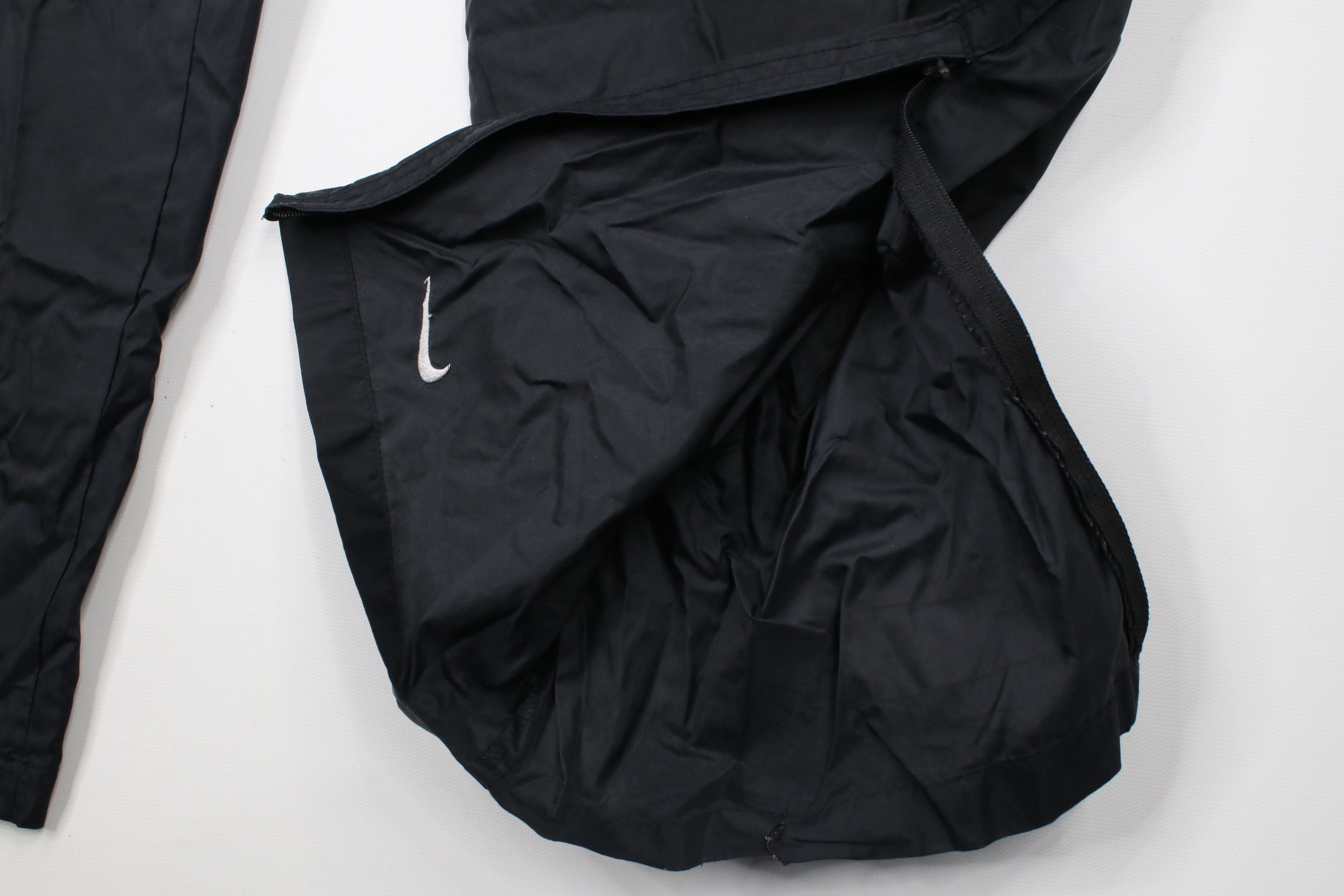 Nike × Vintage Vintage Nike Mini Swoosh Wide Leg Windbreaker Pants Black Size US 36 / EU 52 - 6 Thumbnail