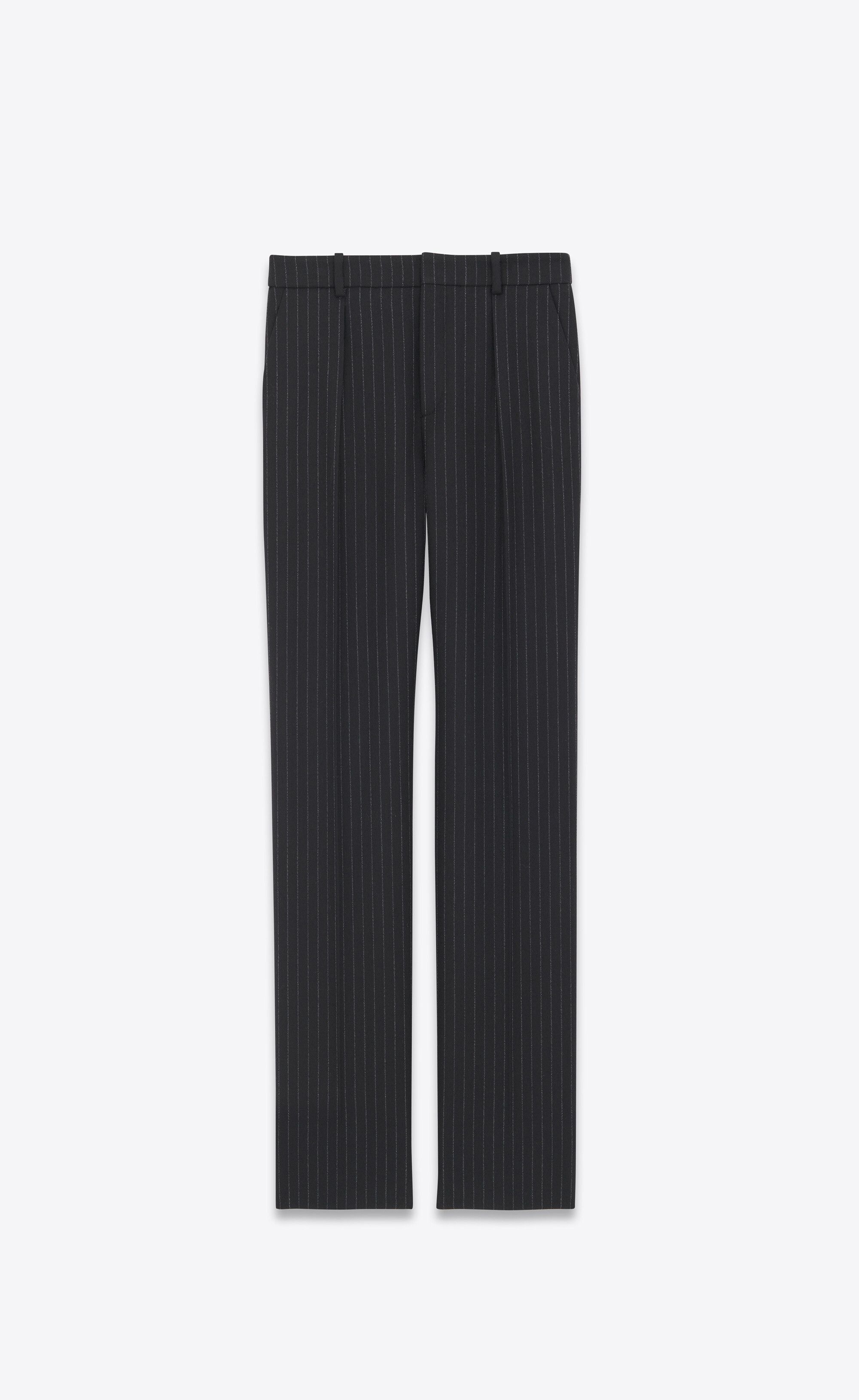 o1s1wg111124 Tailored Pants Rive Gauche Striped Flannel