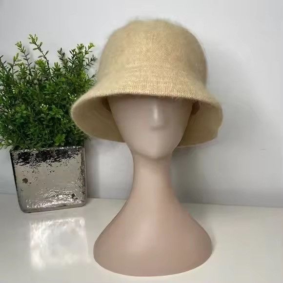 Other Tan Angora Rabbit Hair Wool Blend Bucket Hat Size ONE SIZE - 1 Thumbnail