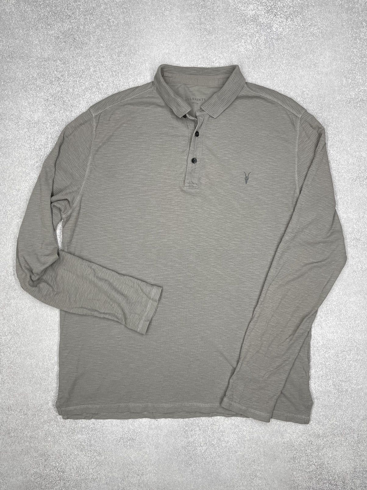 Allsaints Mens AllSaint Clash Longsleeve Polo Size M Size US M / EU 48-50 / 2 - 2 Thumbnail