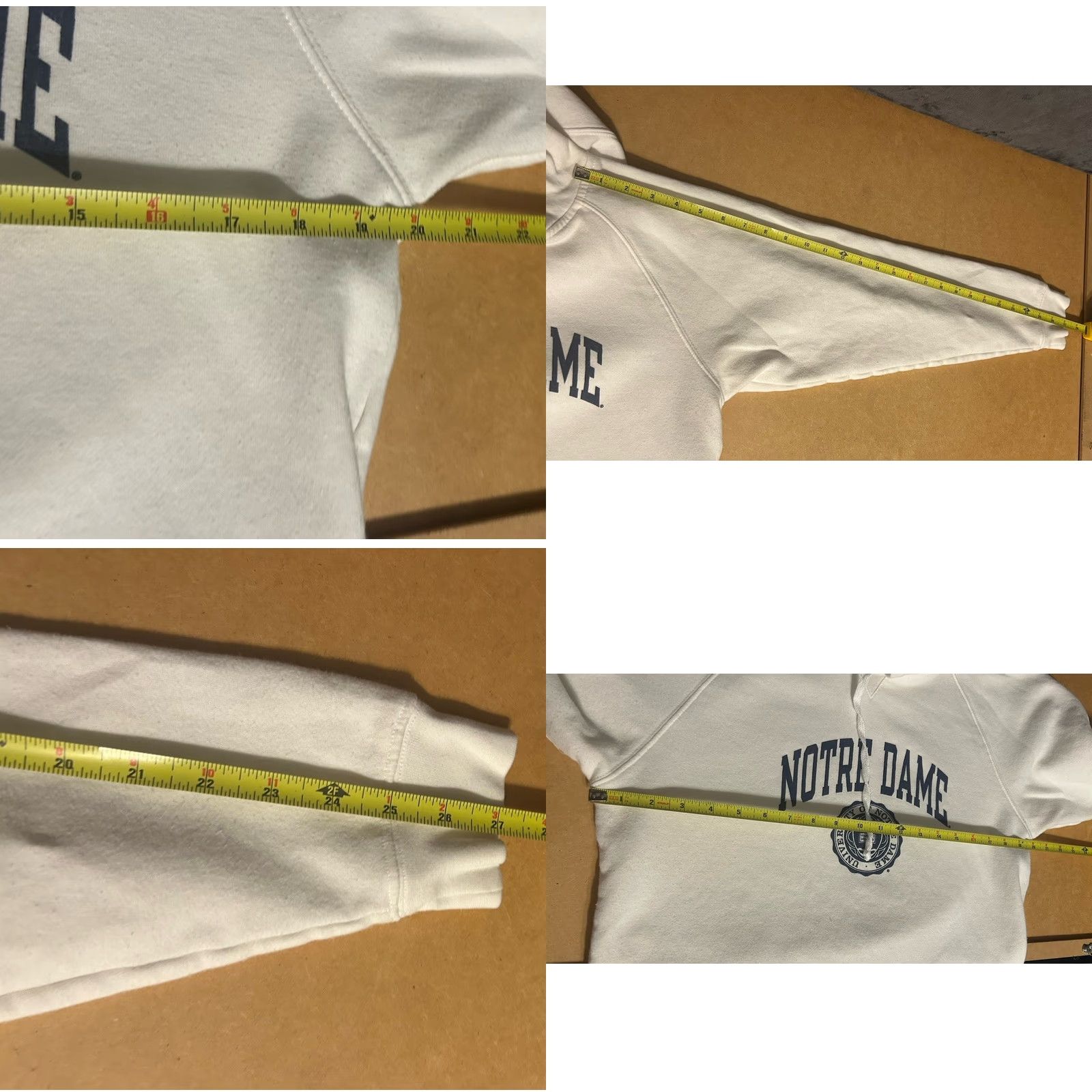 Champion Y2K University Notre Dame Hoodie Champion White Spell Out Adult Large Notre Dame Fighting Irish Size US L / EU 52-54 / 3 - 9 Thumbnail