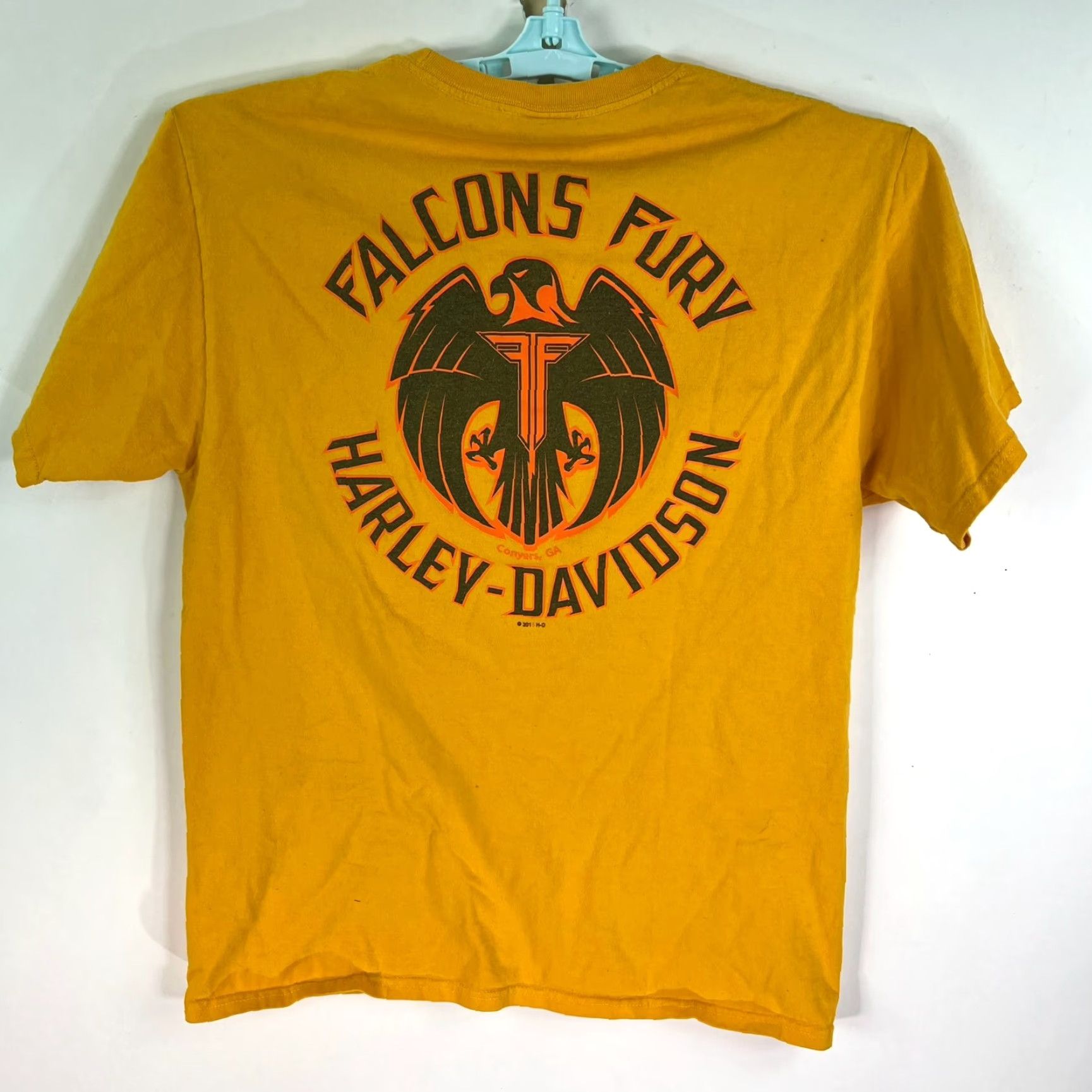 Harley Davidson Harley-Davidson Shirt Mens Size M Crew Neck Yellow Pocket Graphic Conyers GA USA 2010s Biker Capable of Pockets Mens Size US M / EU 48-50 / 2 - 5 Thumbnail