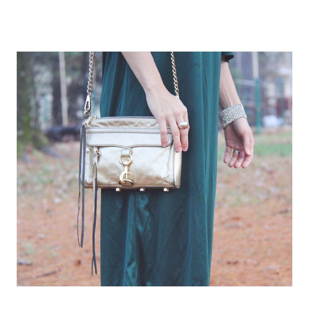 Rebecca Minkoff Mini Metallic Gold Crossbody Bag