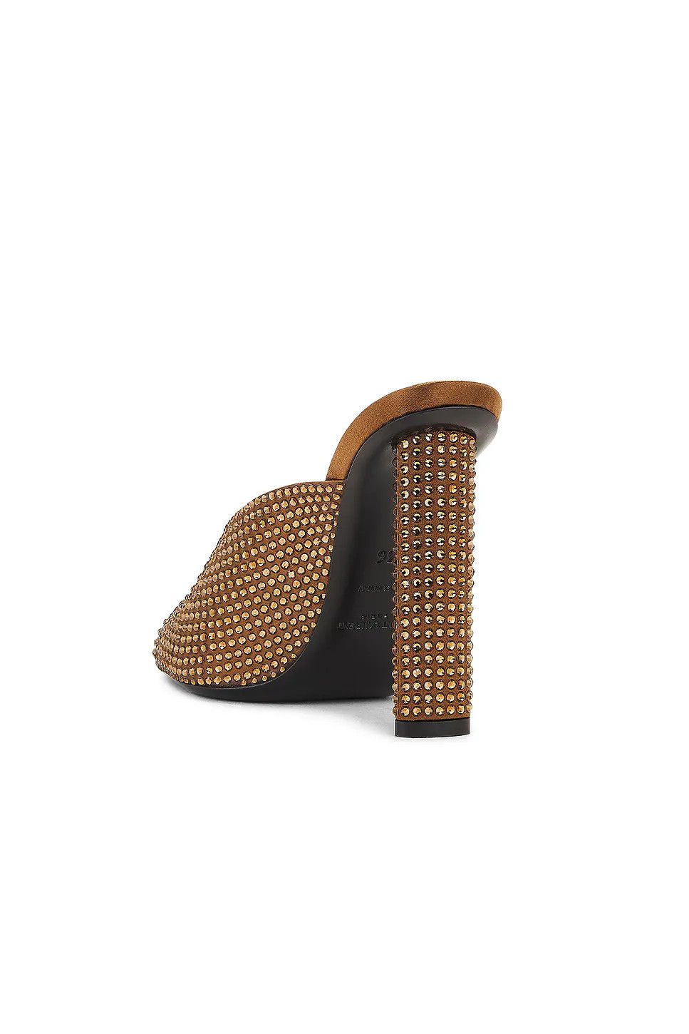 Saint Laurent Paris o1w1db10526 786868 Sept Mules in Satin Crepe And Rhinestones Size US 7 / IT 37 - 2 Thumbnail