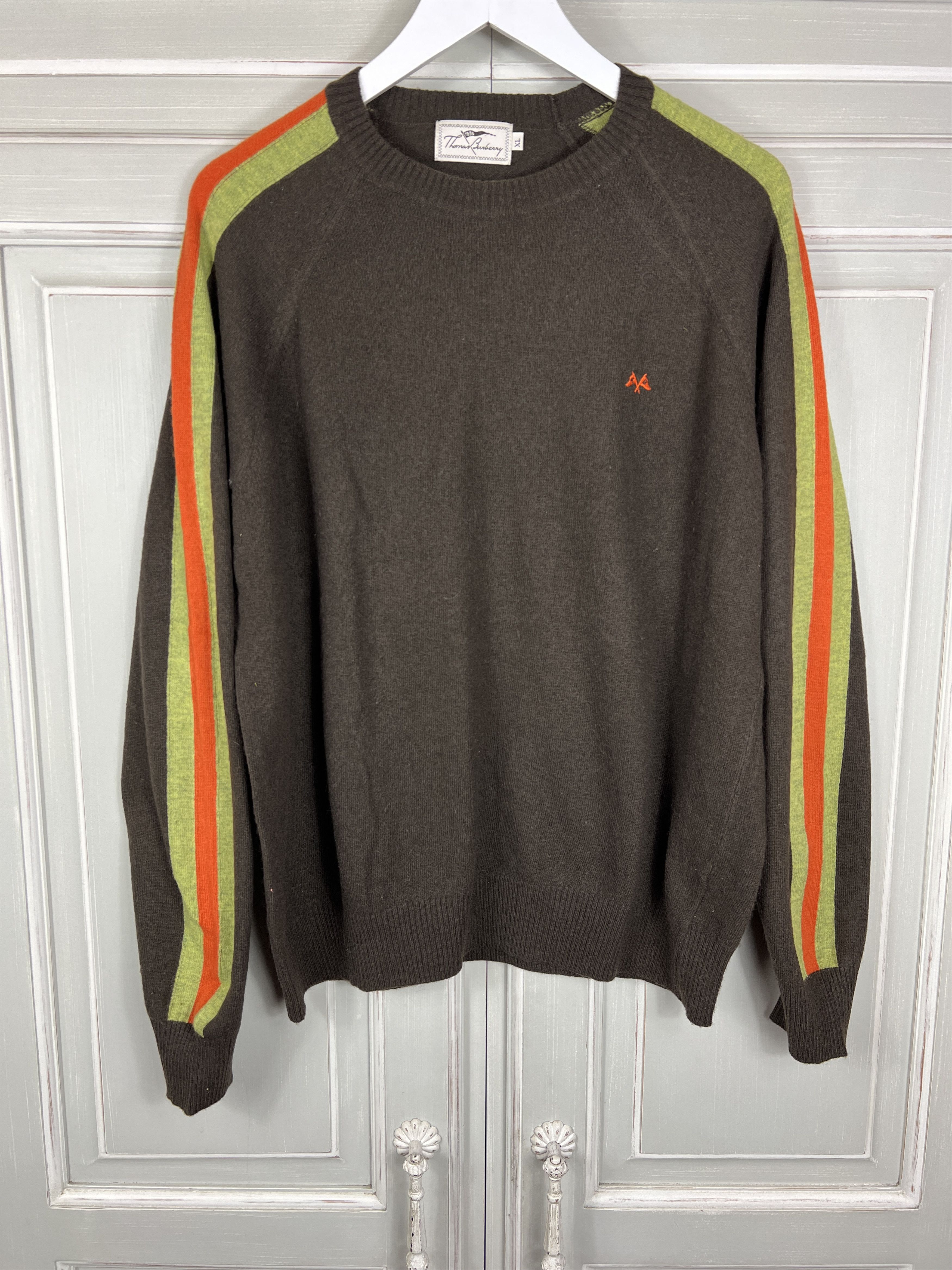 Burberry × Vintage VINTAGE THOMAS BURBERRY WOOL SWEATER Size US XL / EU 56 / 4 - 1 Thumbnail