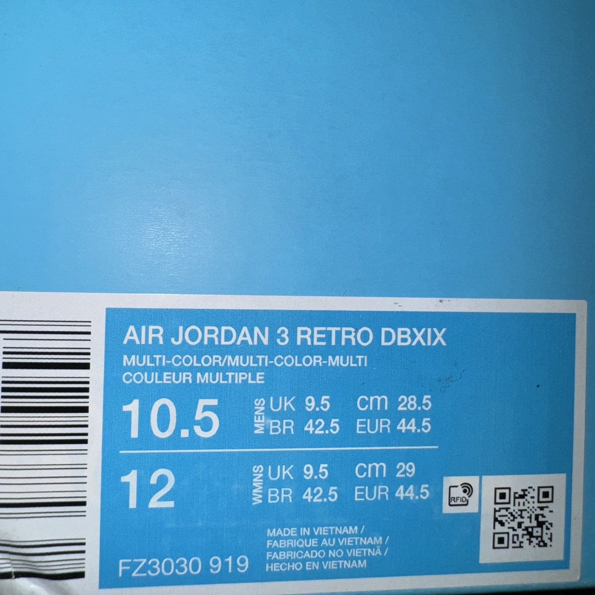 Jordan Brand Air Jordan 3 Retro Doernbecher (2023) Size US 10.5 / EU 43-44 - 12 Thumbnail