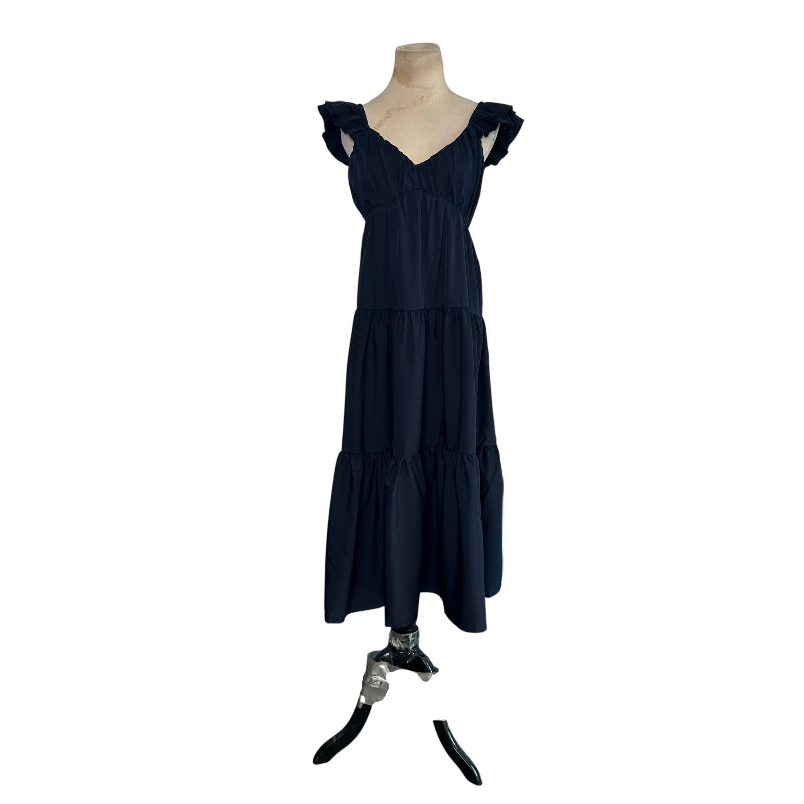 Shein Shein navy blue tiered midi dress size medium Size M / US 6-8 / IT 42-44 - 20 Thumbnail