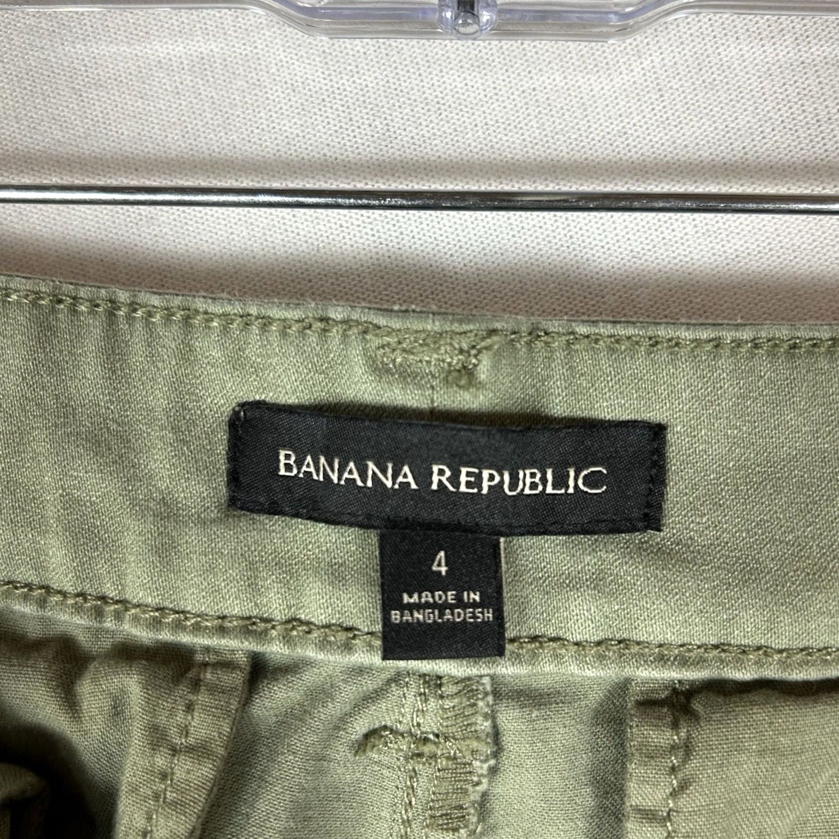 Banana Republic Banana Republic City Chino Pants Womens 4 Green Cropped Workwear Stretch Casual Size 27" / US 4 / IT 40 - 5 Thumbnail