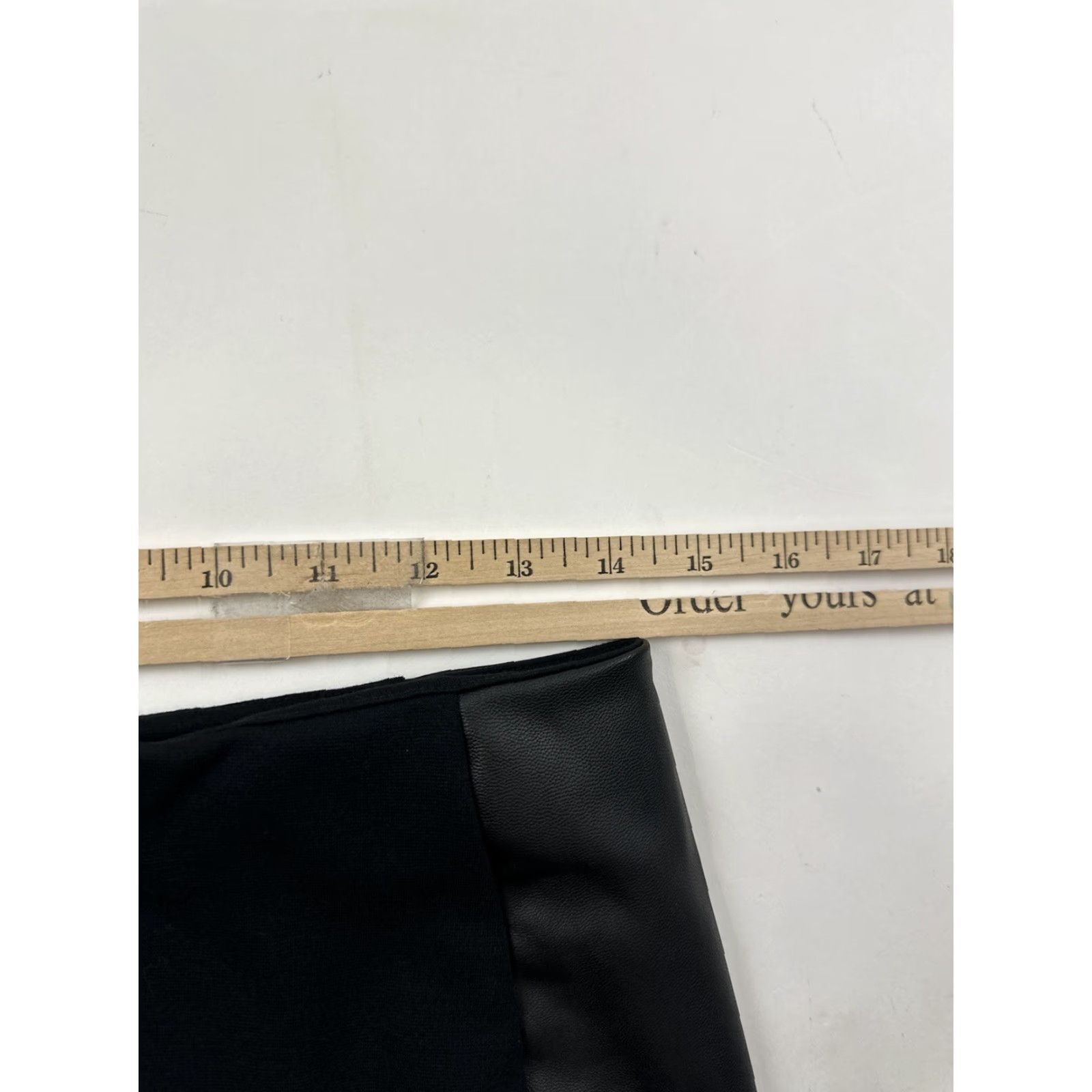 Michael Kors MICHAEL KORS Skirt Women’s 6 Black Faux Leather Knee Length Mid Rise Zipper Casual Business Pencil Size 28" / US 6 / IT 42 - 7 Thumbnail