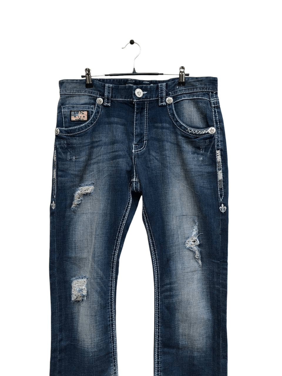 Japanese Brand LBJC Ripped Denim Jeans Size US 36 / EU 52 - 6 Thumbnail