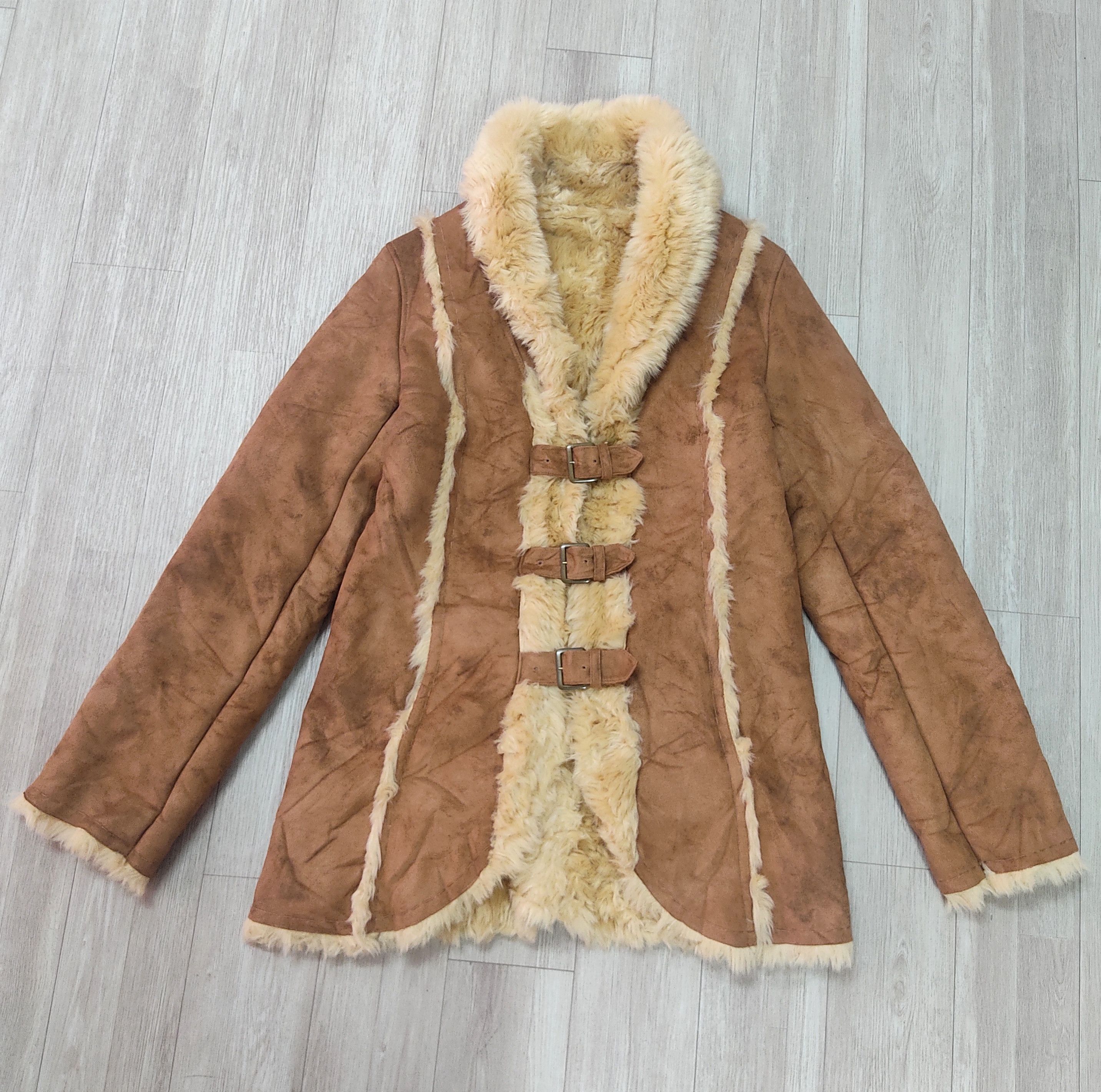 Japanese Brand VOUS MÊME Suede Faux Fur Shearling Leather Jacket Size S / US 4 / IT 40 - 4 Thumbnail