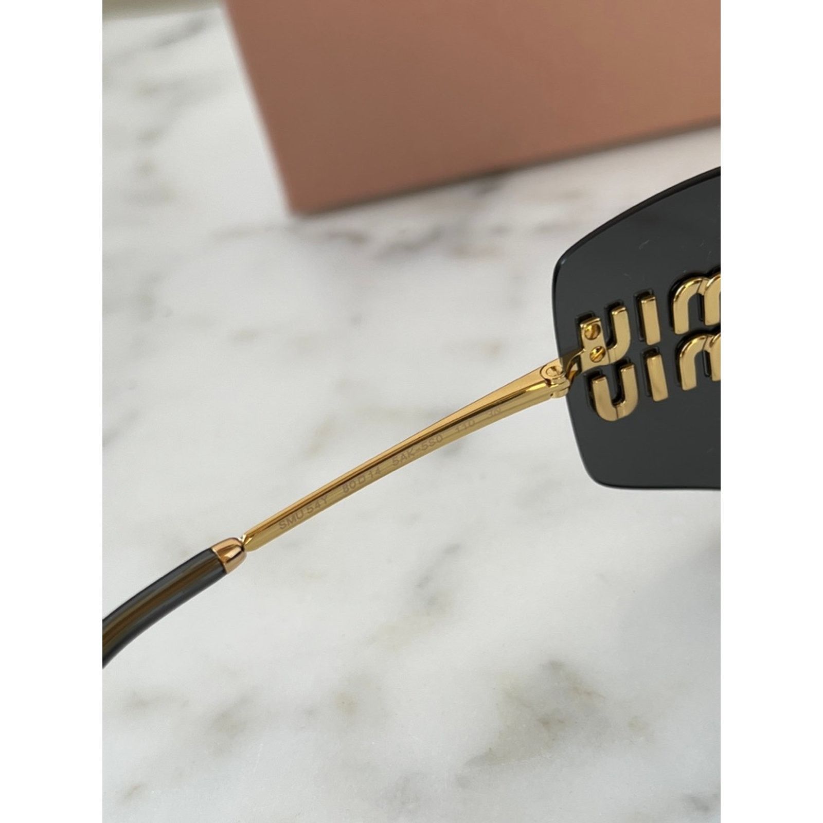 Miu Miu NEW Miu Miu MU54YS Dark Grey Shield Mask Sunglasses $610 Size ONE SIZE - 9 Thumbnail