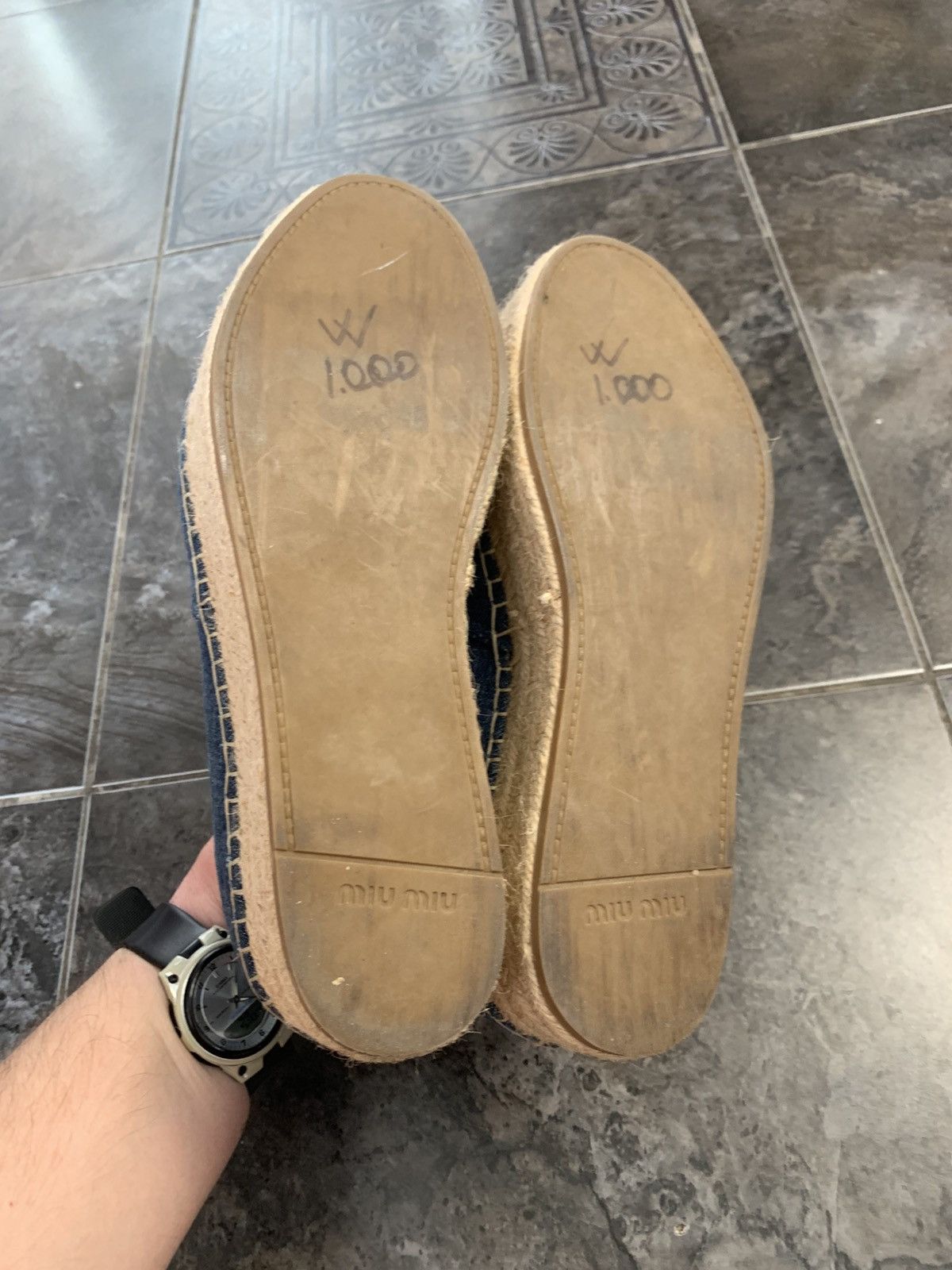 Miu Miu Miu Miu Denim Espadrille Flats Size US 9.5 / IT 39.5 - 5 Thumbnail