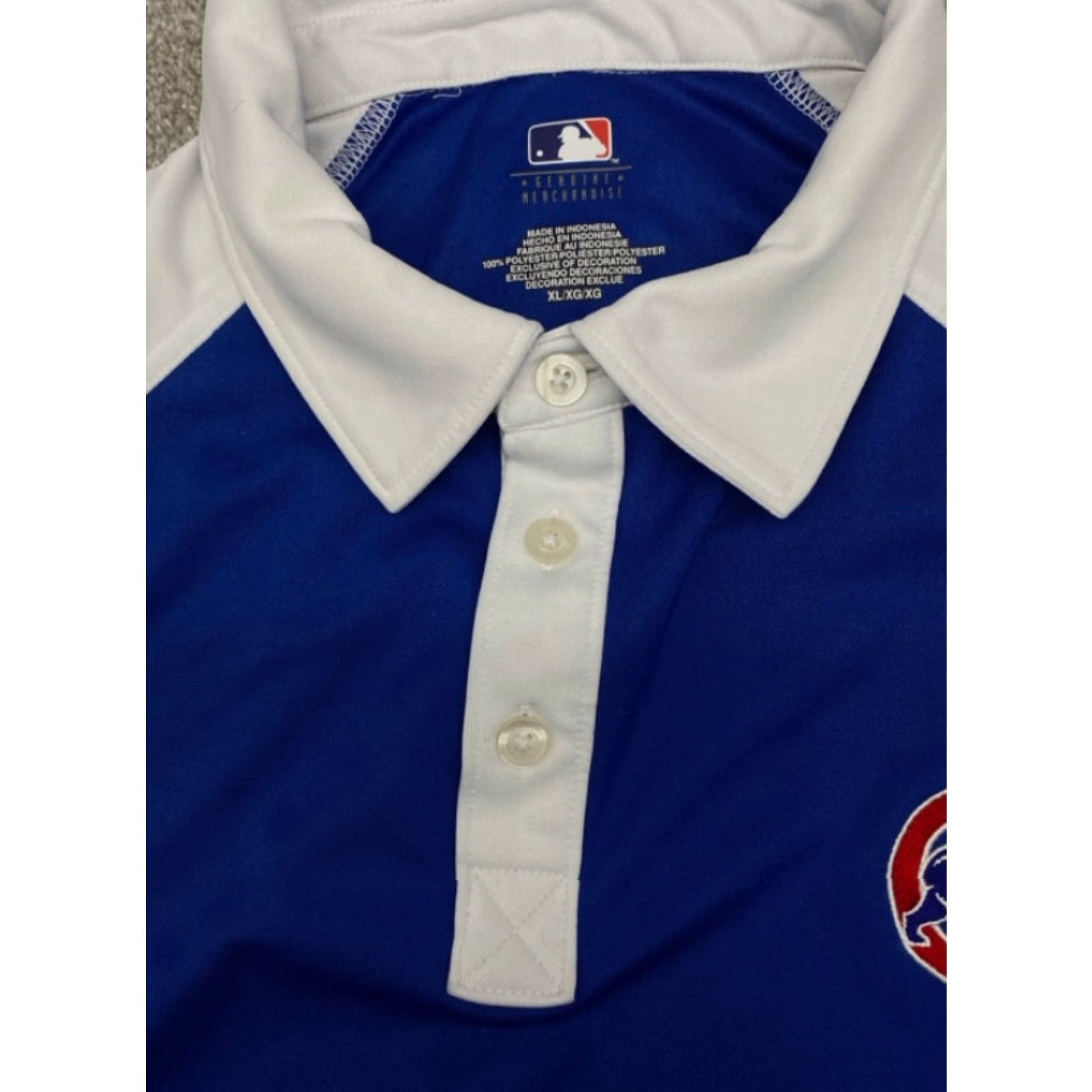 MLB MLB Polo Shirt Cubs Logo Embroidered Shirt XL Men Blue White Colorblock Short Sleeve Polo Size US XL / EU 56 / 4 - 2 Thumbnail
