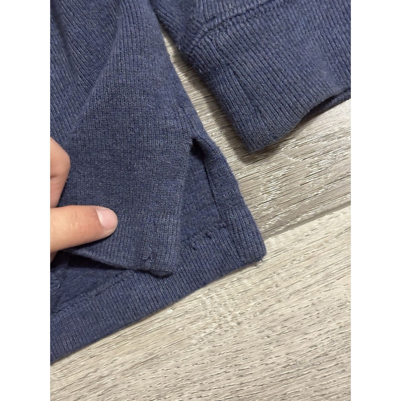 Polo Ralph Lauren Vintage 90s Polo Ralph Lauren Navy Quarter Zip - Mens Medium Size US M / EU 48-50 / 2 - 2 Thumbnail