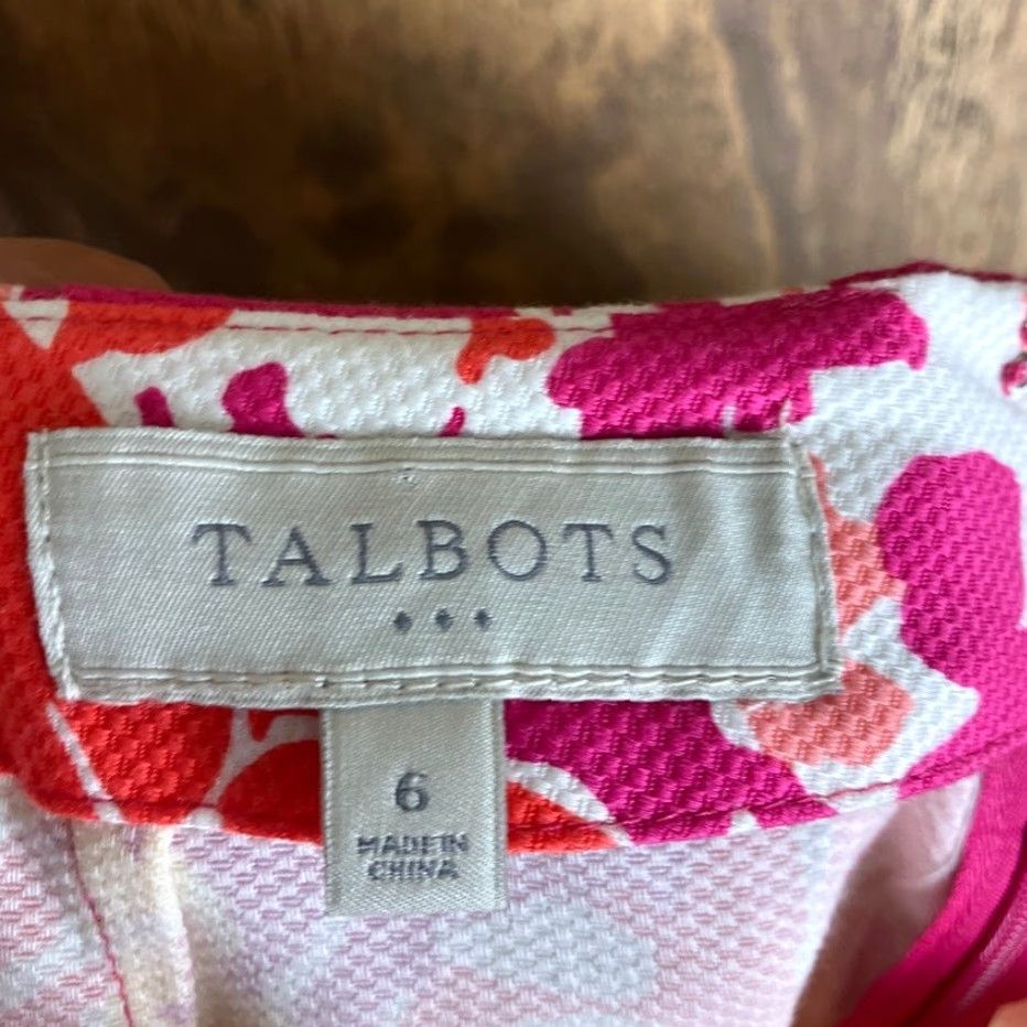 Talbots Talbots Womens Skirt Multicolor Floral Pencil Midi Back Zip Stretch 6 Size 28" / US 6 / IT 42 - 4 Thumbnail