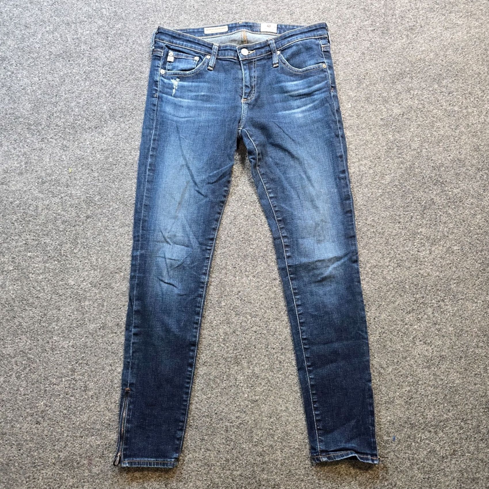 Vintage AG Adriano Goldschmied Pants Women Size 28 Blue Zip Up Legging Ankle Casual Basic Shirt? Size 28" / US 6 / IT 42 - 2 Thumbnail