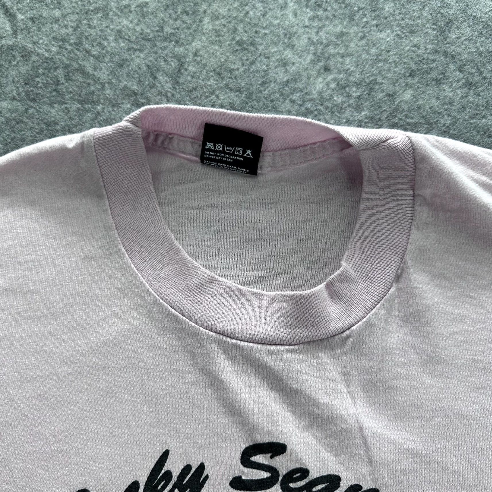 Vintage VINTAGE Screen Stars Best Becky Seamster Dance Studio Shirt Mens Large Purple 90s Short Sleeve Crew Neck Graphic Print 50/50 Cotton Polyester Size US L / EU 52-54 / 3 - 4 Thumbnail