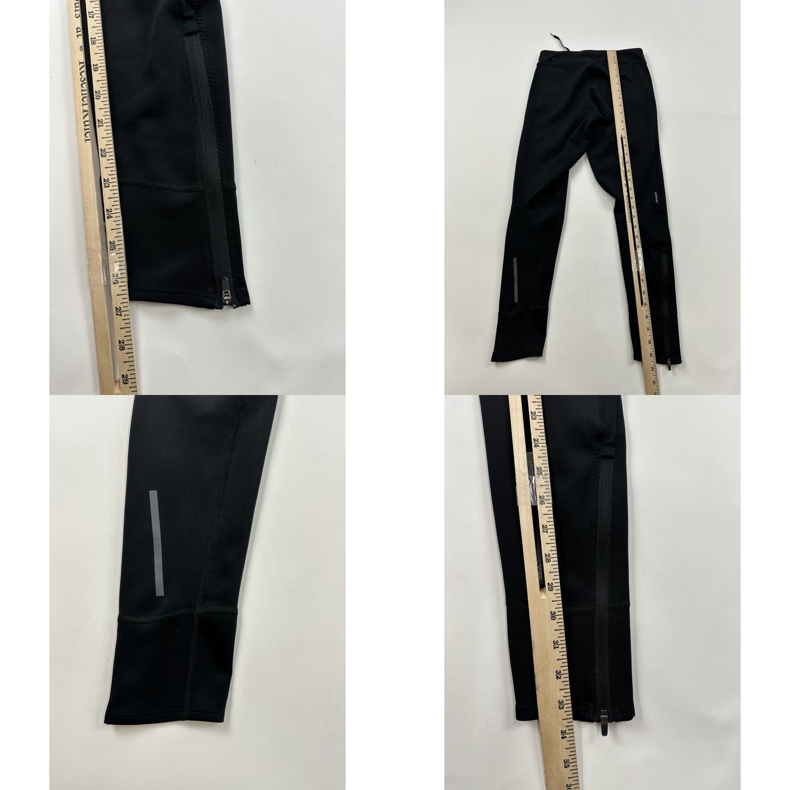 Adidas Adidas Compression Leggings Womens Small Black Running Zipped Ankles Size 28" / US 6 / IT 42 - 8 Thumbnail