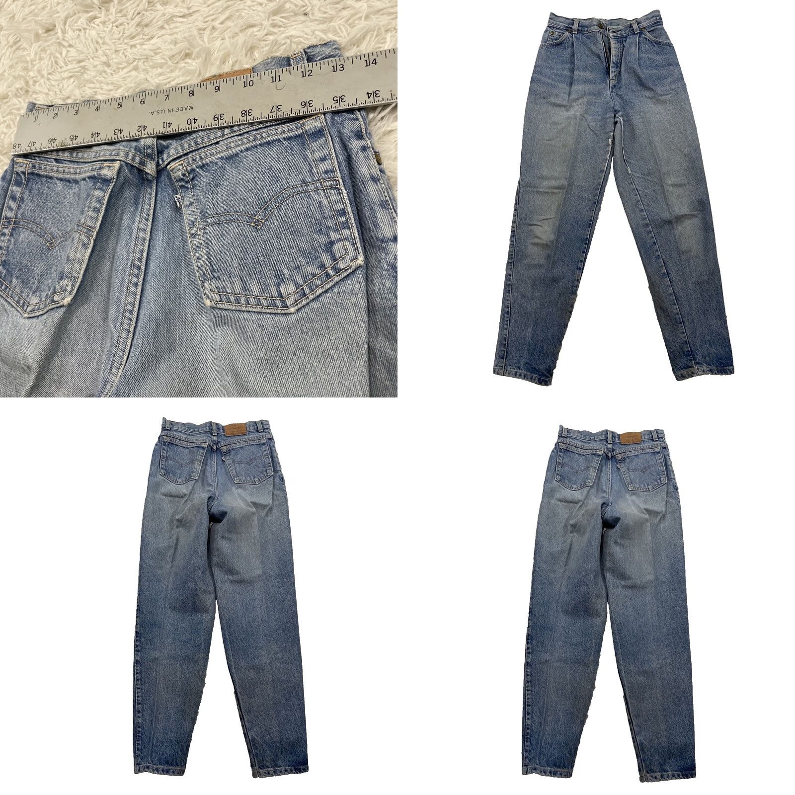 Levi's VINTAGE Levi's Jeans Women 9 Pleated Mom High Waist Blue Grunge Denim 90s Rock Distressed 5-Pocket Logo Mens? Size 30" / US 8 / IT 44 - 11 Thumbnail