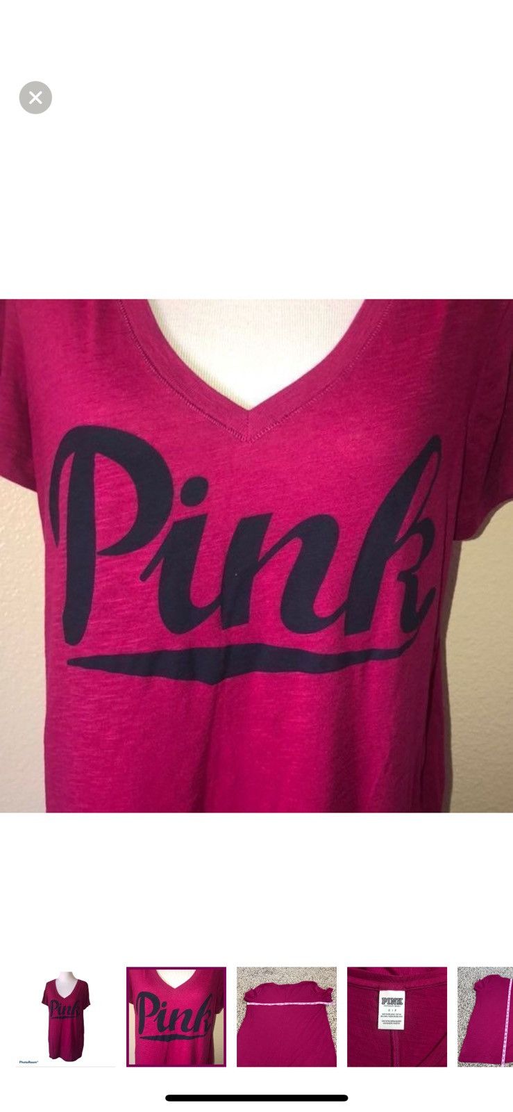 Victoria's Secret Pink Victoria’s Secret XS logo v neck tee Size S / US 4 / IT 40 - 5 Thumbnail