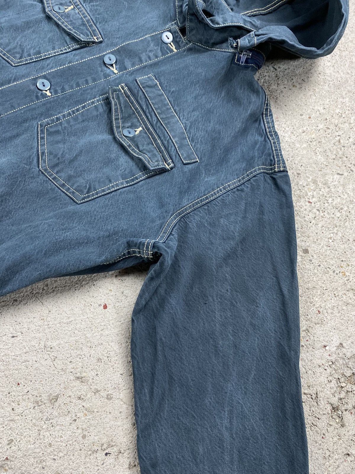 Brooklyn Mint Brooklyn mint jumpsuit denim jeans biggie hip hop navy Size US 38 / EU 54 - 3 Thumbnail