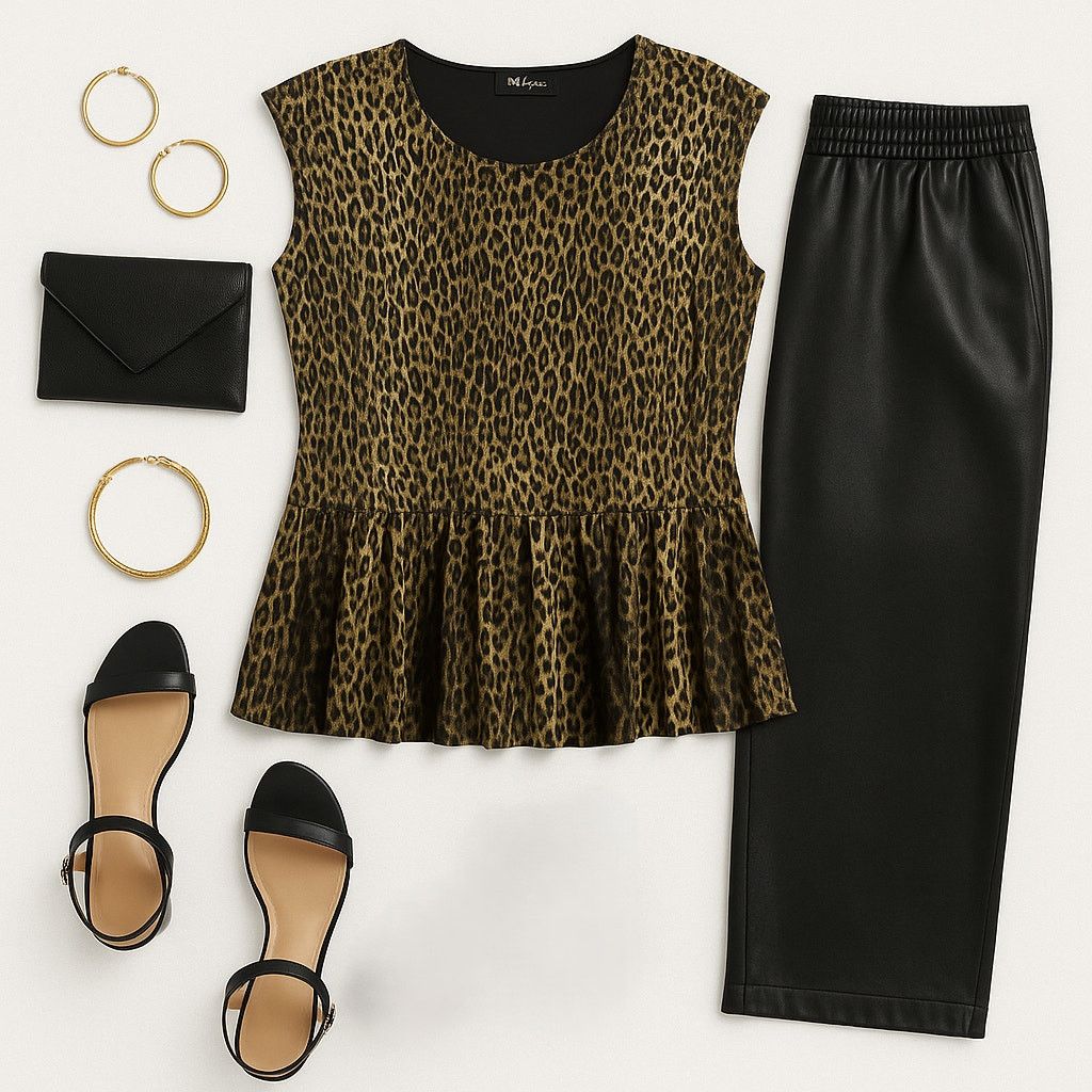 Other Milano Women’s 3X Animal Print Pleated Hem Sleeveless Top Size 3XL / US 20-22 - 1 Thumbnail
