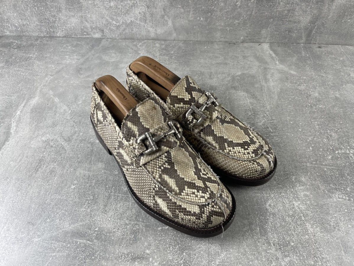 Other Opinion Leader Handcrafted Snake Embossed Horse Bit Loafers Size US 9 / EU 42 - 3 Thumbnail