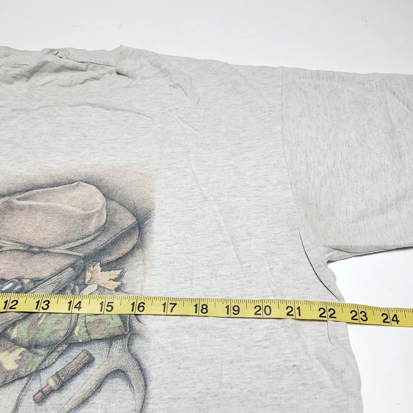 Tultex VINTAGE Shirt Mens XL Heather Gray 90's Born To Hunt Forced To Work Size US XL / EU 56 / 4 - 4 Thumbnail