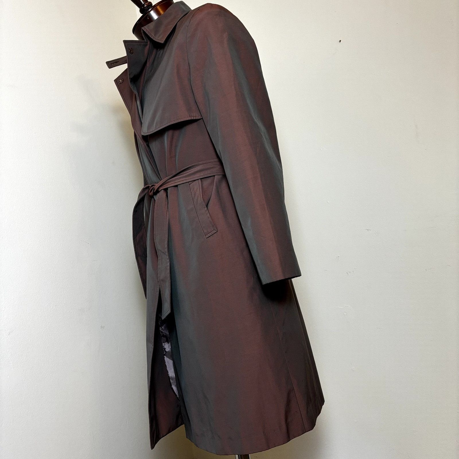 Other YULI Women's Size S-M US Fit Collared Trench Coat Brown Lon Size S / US 4 / IT 40 - 9 Thumbnail