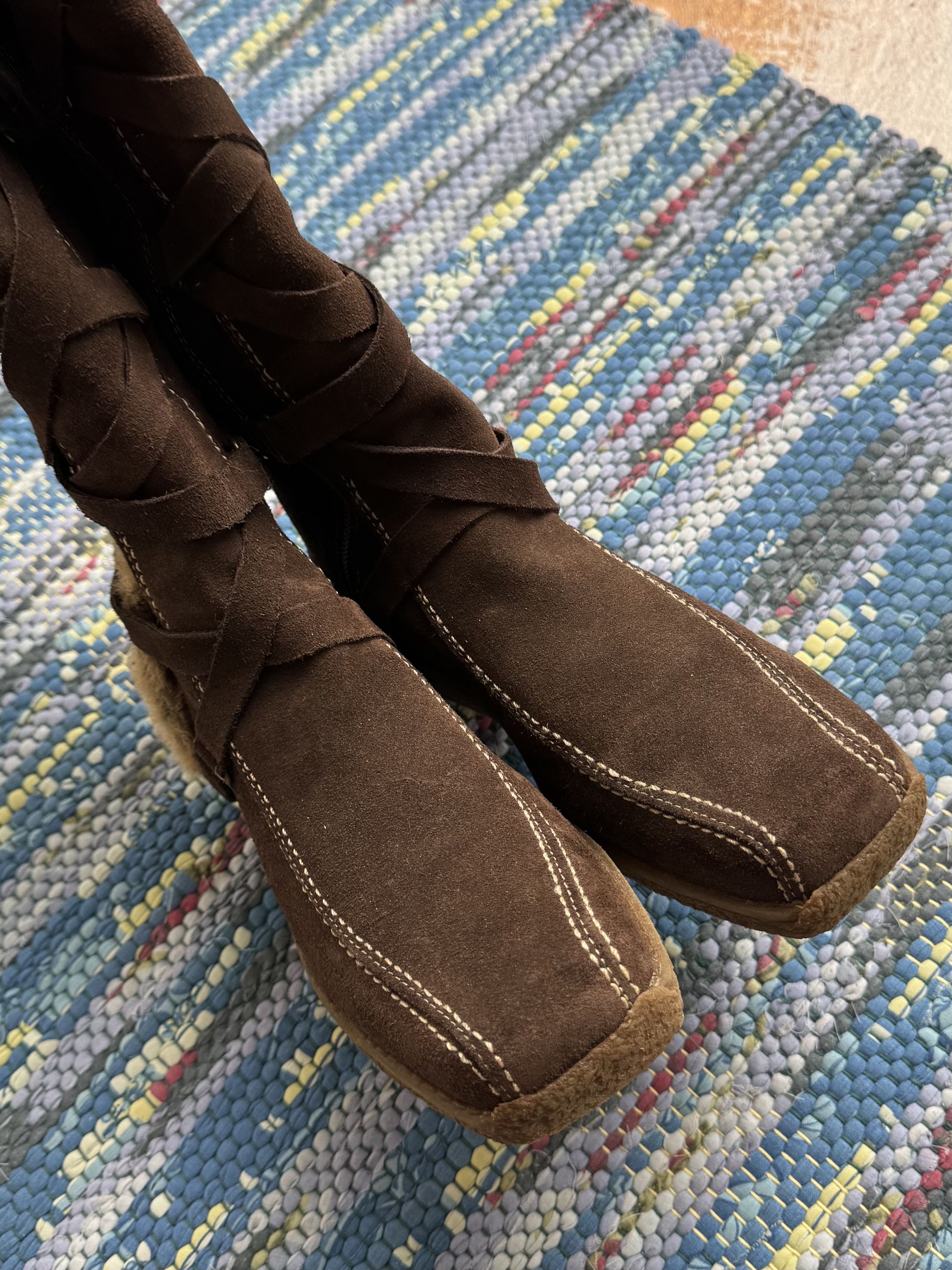 Vintage Vintage Suede Boots With Bondage A8(V1)D15 Size US 9 / IT 39 - 7 Thumbnail